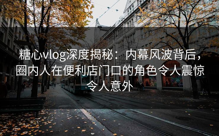 糖心vlog深度揭秘：内幕风波背后，圈内人在便利店门口的角色令人震惊令人意外