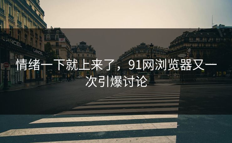 情绪一下就上来了，91网浏览器又一次引爆讨论
